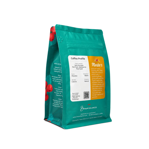Caturra natural Colombian coffee from Tolima, 12oz whole bean bag
