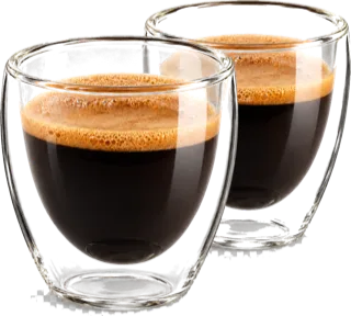 Two double-wall espresso cups
